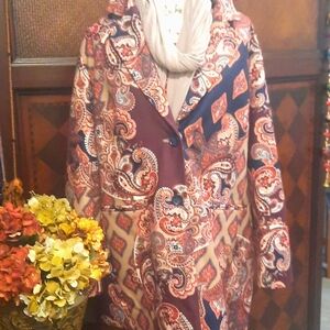 Beautiful Rare Patch Print Coat